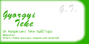 gyorgyi teke business card